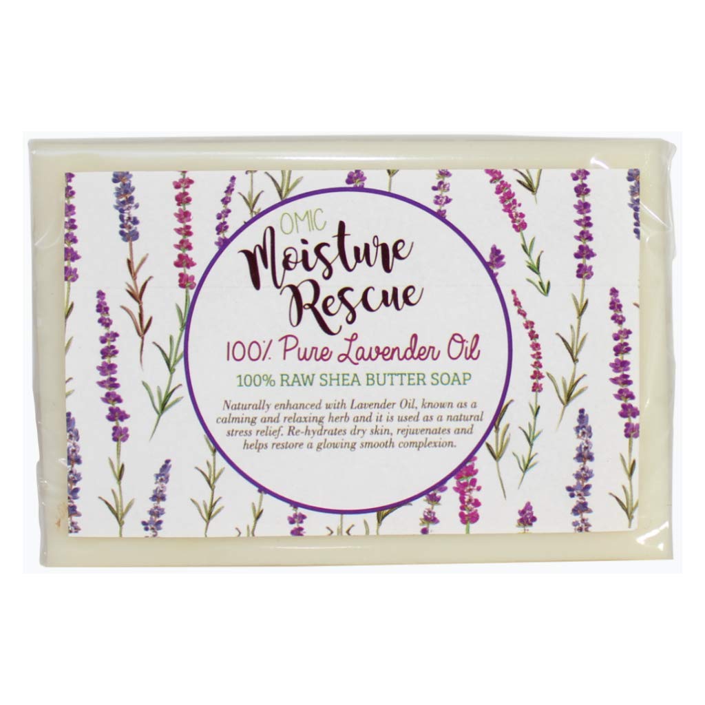 Organic, Hand Made, Cold Pressed, Natural Soap, Hand and Body Solid Bar with Shea Butter and Lavender Oil, Parabens Free, Cruelty Free - 125 g