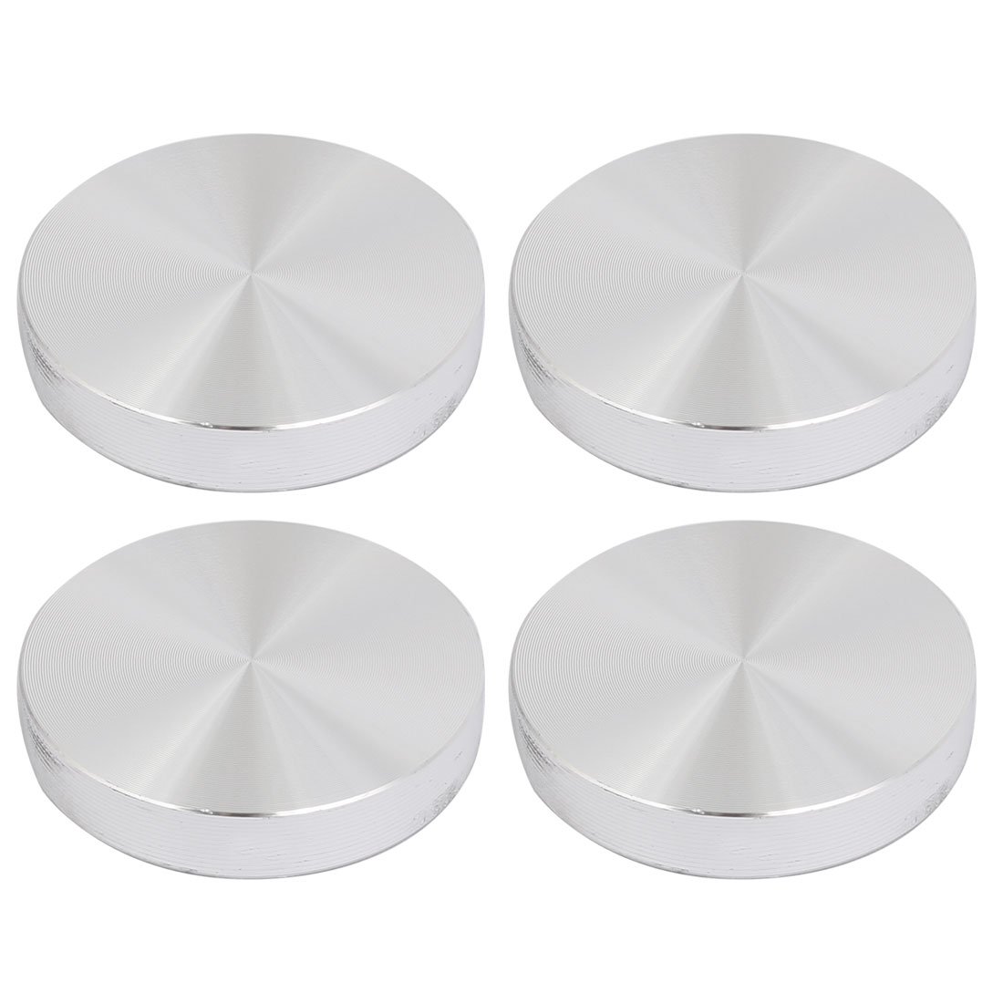 Sourcingmap 40mmx8mm M8 Tea Table Glass Top Circle Aluminum Disc Adapter Silver Tone 4pcs
