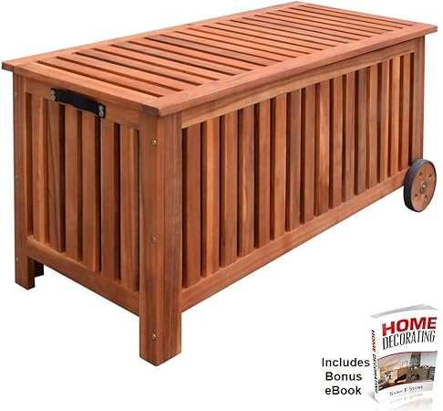 Holz Garden Aufbewahrung Deck Box Kissen Garten Zubehor Radern Amazon De Garten