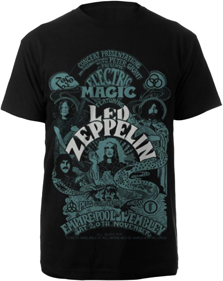 Official T Shirt LED Zeppelin Black 'Electric Magic' Classic