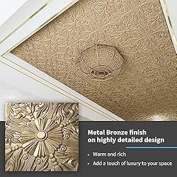 Art3d Decorative Ceiling Tile 2x2 Glue up, Lay in
