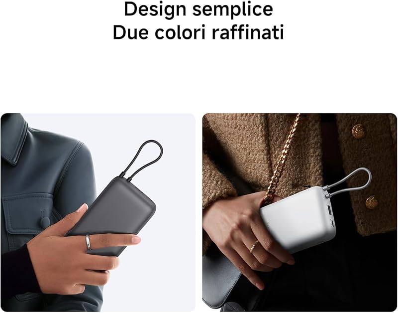 22.5W Power Bank 20000mAh (Integrated Cable) Dark Gray