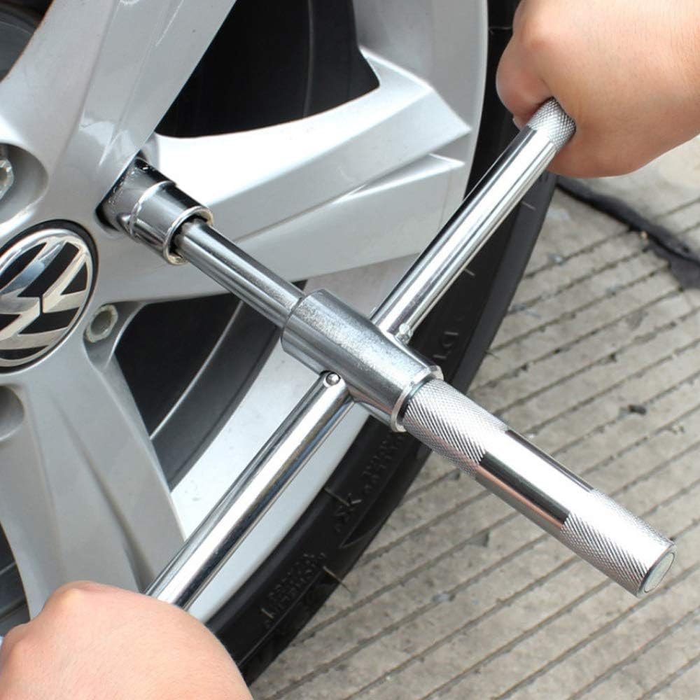 KvSrr Universal Tire iron Nut Lug Wrench 4 Way Detachable and Portable Pockets size 17mm 19mm 21mm 23mm: Home Improvement