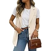 IDEALSANXUN Womens Vests Fashion Casual Sleeveless Blazer Dressy Vest Tops