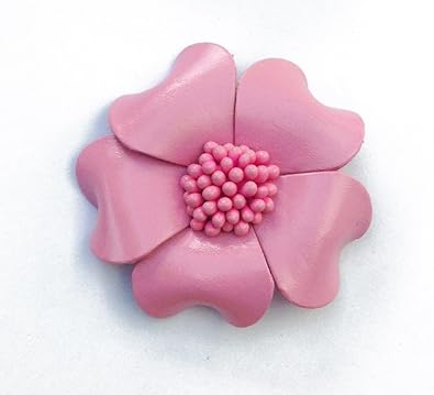 Bijoucolor Broche Fleur En Cuir Coloré Divers Coloris