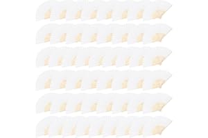MCEAST 50 Pieces Silk Folding Fan with Bamboo Frames, Handheld Fan Folding Hand Fan Foldable Fan for Wedding Gifts, Party Favors, Home Decoration, White