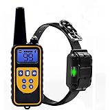 Dog Training Collar Shock Collar for Dogs 800 Yards Dog Shock Collar with Rechargeable and 100% Waterproof Collar 1-99 Level of Shock……