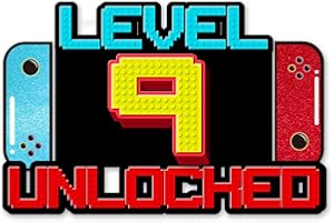 brayqu Video Game 9th Birthday Party Invitations Boy Glitter Video Game 9 Year Old Boys Birthday Shaped Invitations Fill-in Ninth Birthday Invites (20 Invitation Cards with Envelopes)