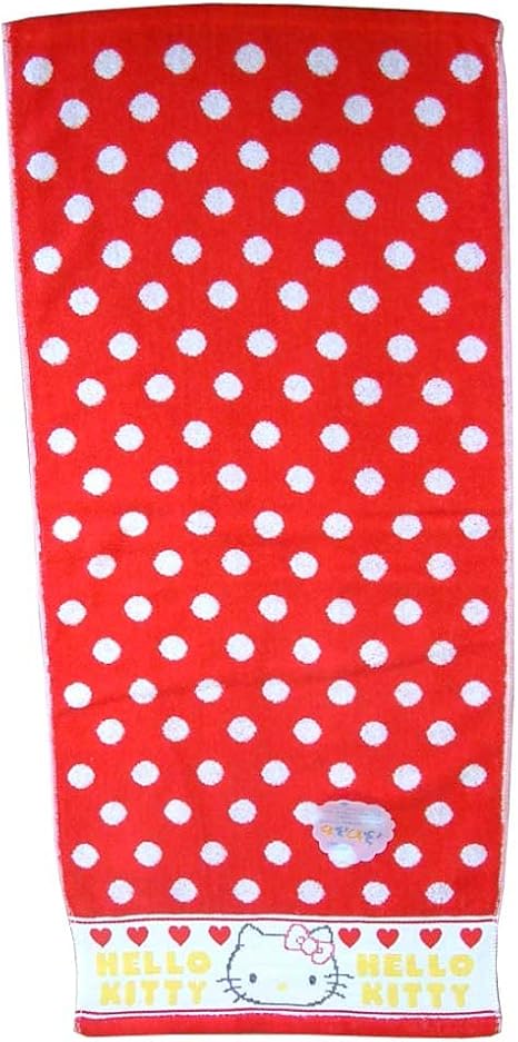 Amazon 4115 Rd丸眞 サンリオ ジャガードフェイスタオル ﾊﾛｰｷﾃｨ ﾄﾞｯﾄﾚｯﾄﾞ タオル キャラクター 顔 バス トイレ フェイスタオル ホーム キッチン オンライン通販