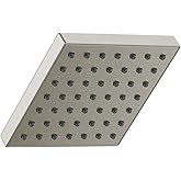 Delta Faucet Modern 5-inch Single-Spray Shower Head, Brushed Nickel Square Shower Head, High Pressure Shower Head, 1.75 GPM Flow Rate, Stainless RP101846SS