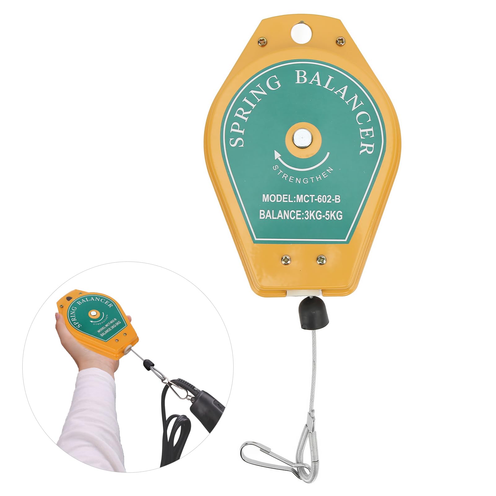 Retractable Spring Balancer, Strong Load Capacity, Adjustable Tension, Load Bearing Retractable Tool Fixture Holder Hanging Tool Holder to Carry for Assembly Lines