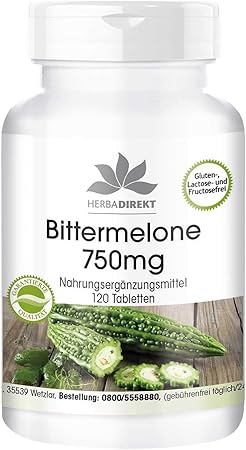 Bittere Meloen 750mg Hoge Dosering Veganistisch 120 Tabletten Met Chroom Amazon Nl