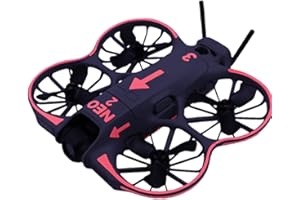 Glow-in-The-Dark Sticker for DJI NEO 2 Drone, WUNIAK Scratch-Resistant & Waterproof Protective Film, (Orange red)