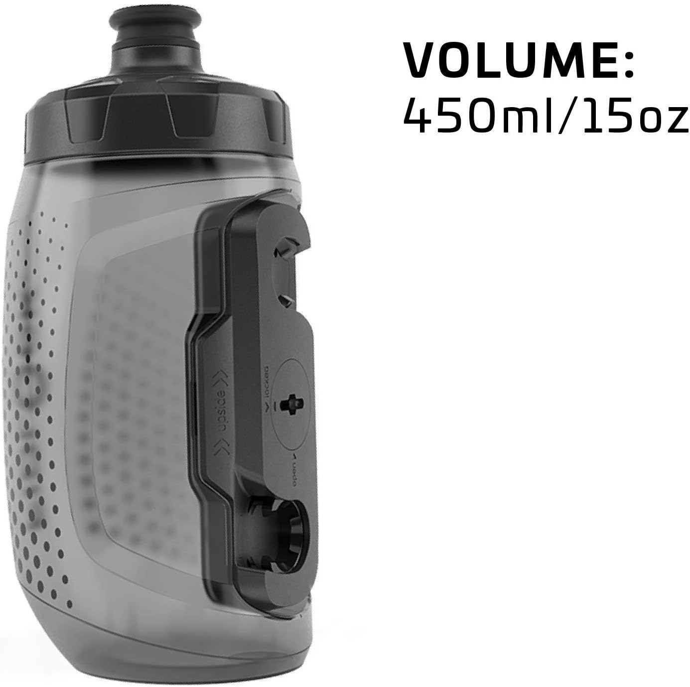 Fidlock Twist Trinkflasche 450ml Fahrrad Uni Base Rahmen Halterung Wasserflasche Befestigung, 09626TBL, Trans Black, 444 ml - Image 5