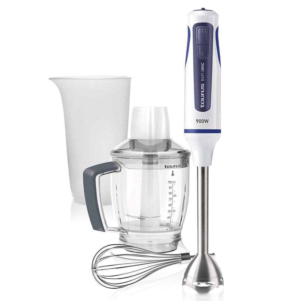 Taurus Bapi Unic Plus Batidora picadora inox W velocidades diseño ergonómico color