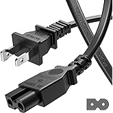 Sewing Machine Power Cord, 6FT AC Power Cable Compatible with Brother, Singer, Bernina, White, Baby-Lock, Viking and Pfaff Sewing Machine cs6000i