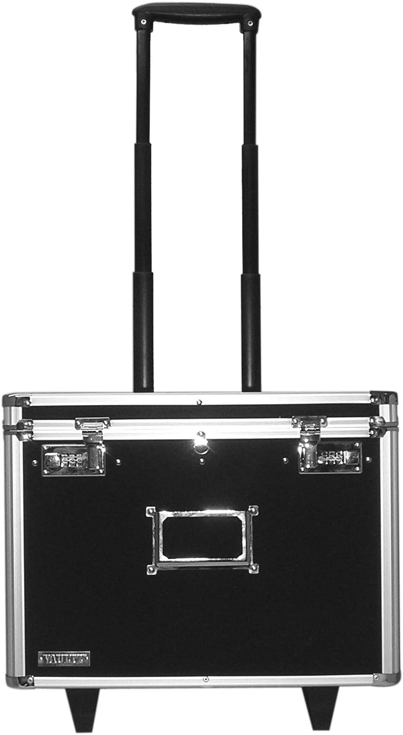 Vaultz Locking Mobile File Chest, Letter/Legal, 15 1/4 x 12 1/4 x 11 1/2, Black (VZ00635)