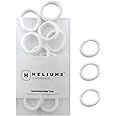 Heliums Small Soft Hair Ties - White - 1 Inch Mini Nylon Bands, No Damage Ponytail Holders for Kids, Braids, and Thin Hair - 30 Count