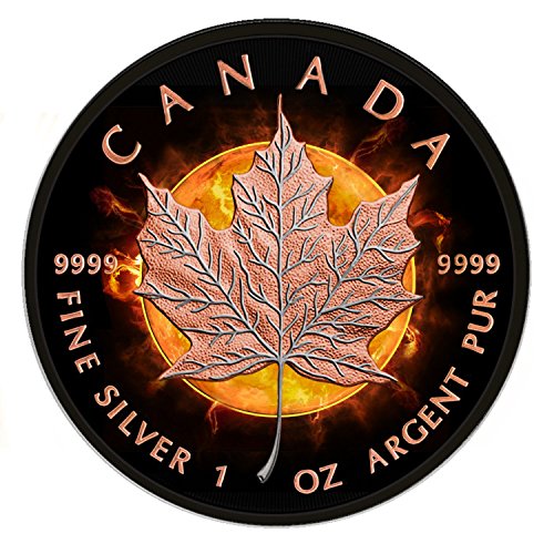 2016 Canadian Maple Leaf Eclipse of The Sun 1oz silver coin