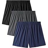 BAMBOO COOL Mens Boxers Durable Comfortable Boxer Shorts for Men Loose Ultra-Soft Men's Underwear (3 or 5 Pack)