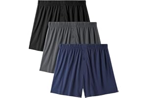 BAMBOO COOL Mens Boxers Durable Comfortable Boxer Shorts for Men Loose Ultra-Soft Men's Underwear (3 or 5 Pack)