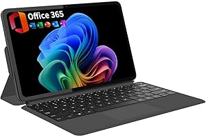 2-in-1 Laptop Tablet | Windows 11, Magnetic Keyboard, 1 Year Office 365, 12-inch 2K FHD IPS Touchscreen, 12GB RAM 512GB SSD, 