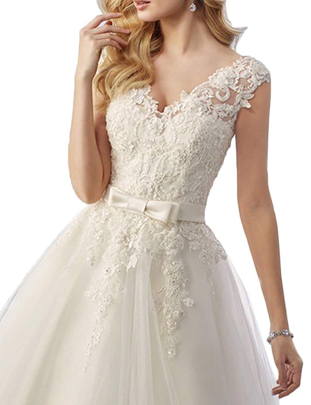 Wedding Dresses High Low Bridal Dresses Lace Wedding Gown Organza