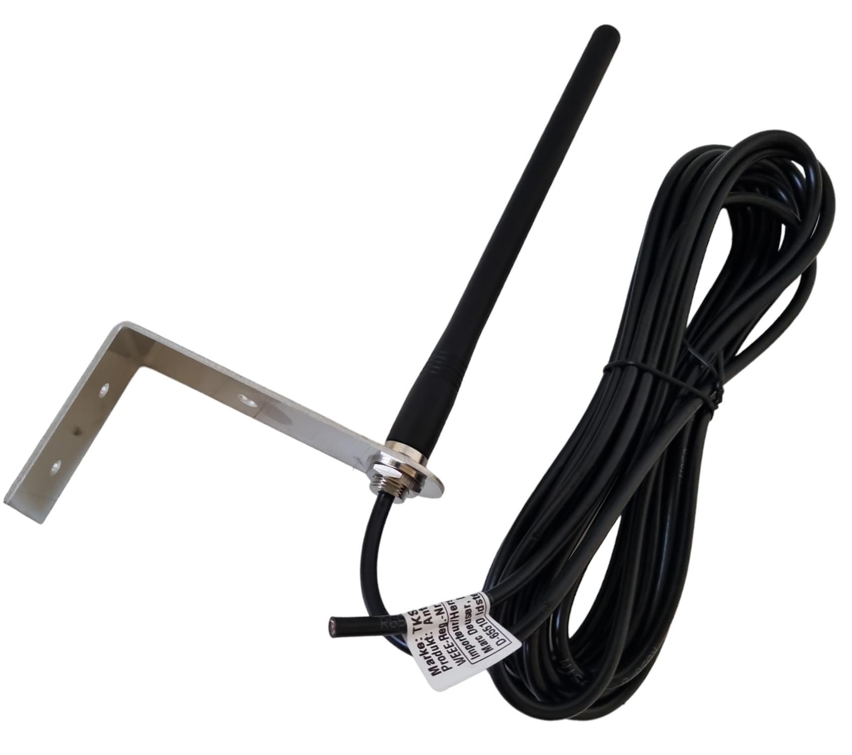 TKSTAR 433.92 434 MHz Outdoor Wall Antenna with 5 m Cable Suitable for Homentry Hörmann Liftmaster Novoferm Standard Steel Einhell Garage Door Drive Receiver