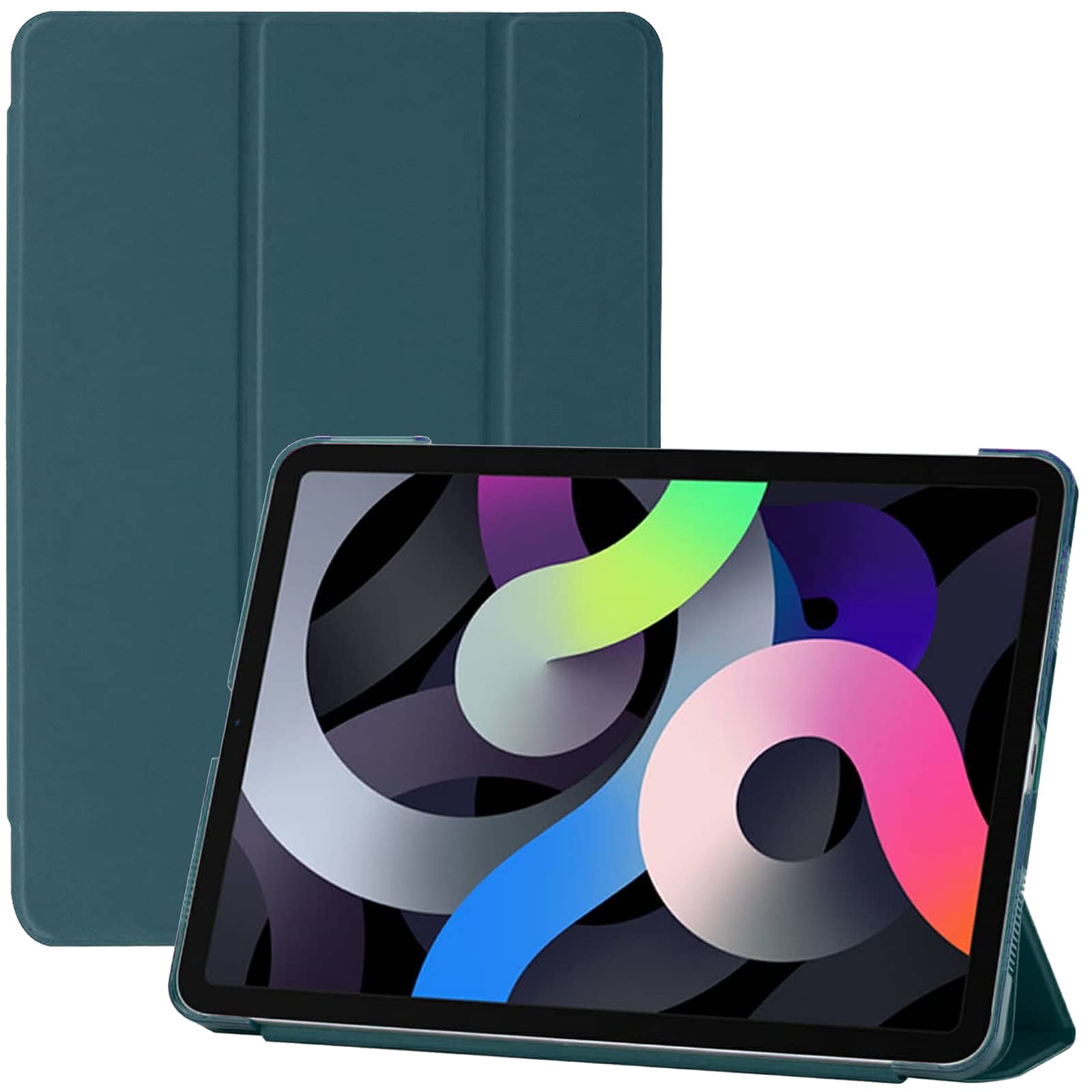 For Apple iPad 8th Gen 2020 A2270/2428 Smart Magnetic Stand Case with Automatic Wake/Sleep (Emerald Green)