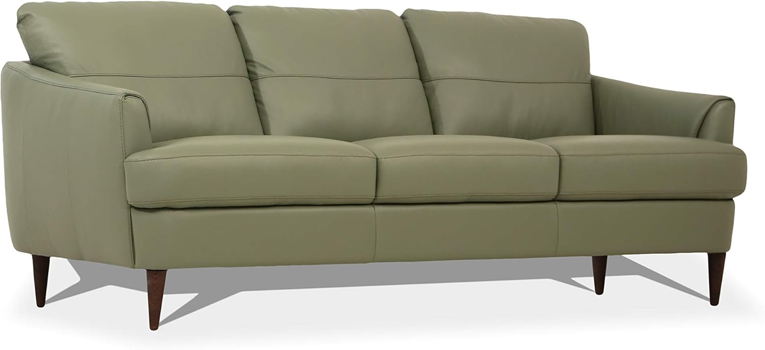 Amazon Com Acme Helena Sofa 54570 Moss Green Leather Kitchen