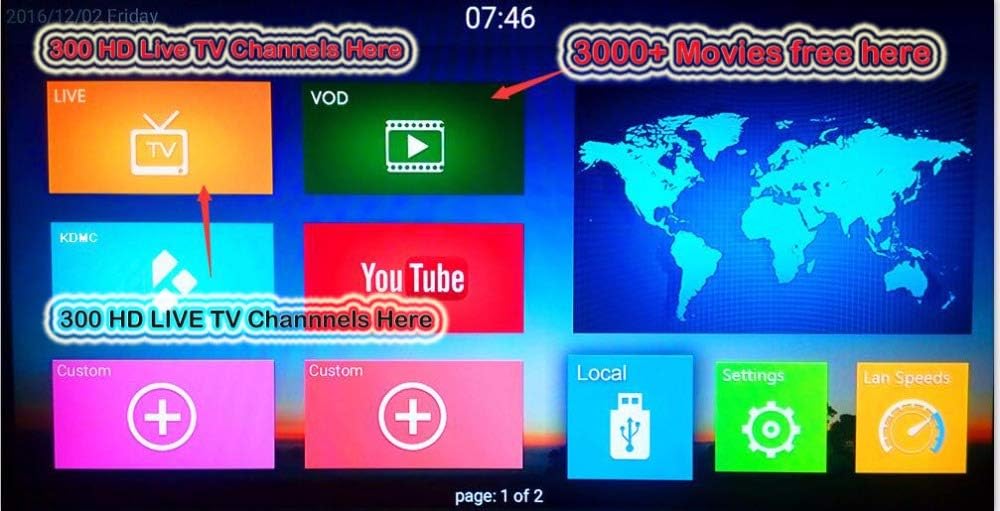 VSHARE® Replacement Remote Control for Qnet Indian IPTV and 18 months renew subscription