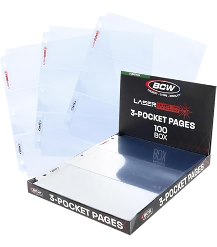 Amazon.com: BCW LaserWeld 20-Pocket Coin Pages | 100 Count