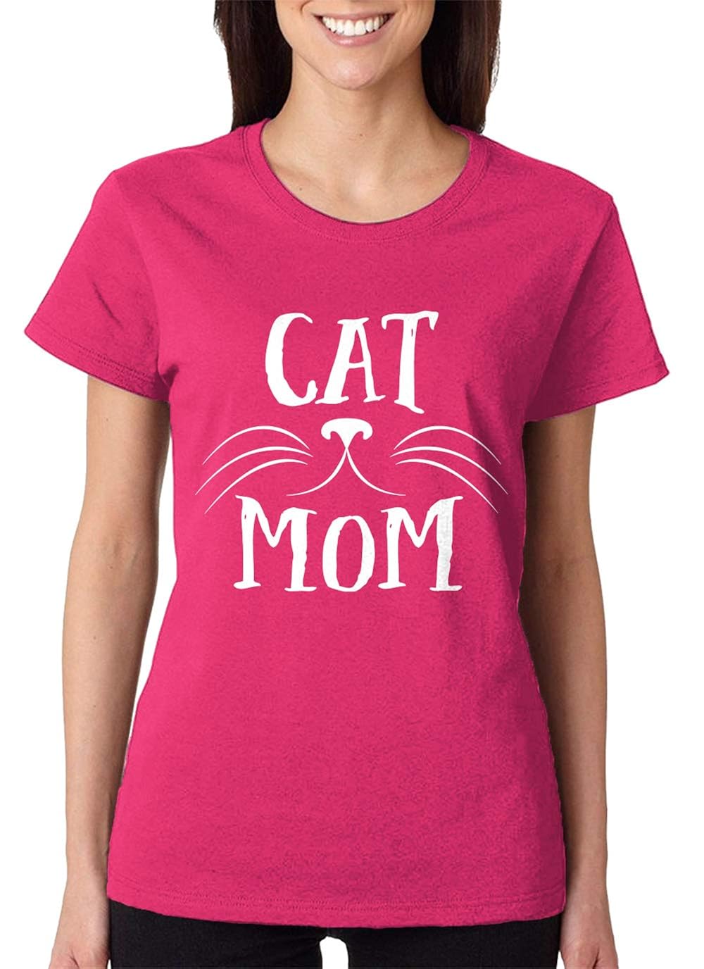 Buy Apparel Cat Mom Women's TShirt, Pink Small at Amazon.in