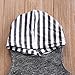 Newborn Baby Boys Girls Clothes Set 2 Pieces Stripe Plane Print Vest Hoodie+Shorts (6-12m, Grey)