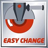Einhell TC-AG 115 500W 115mm Angle Grinder Red 12,000 rpm Spindle Lock view 6