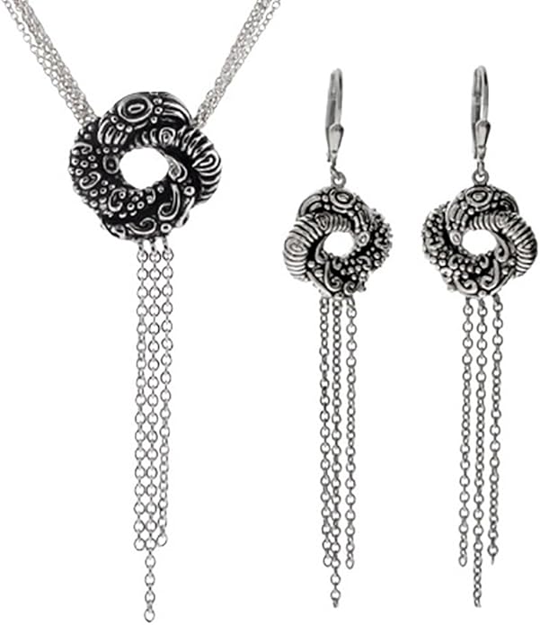 Nœud D Amour Algerien Collier Et Ensemble De Boucles D Oreilles Amazon Fr Bijoux