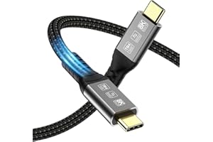 Angusplay USB 4 for Thunderbolt 4 Cable 6.6FT, 40Gbps Data Sync & 8K@60Hz Video, 100W PD Charging, Compatible with MacBook Pr