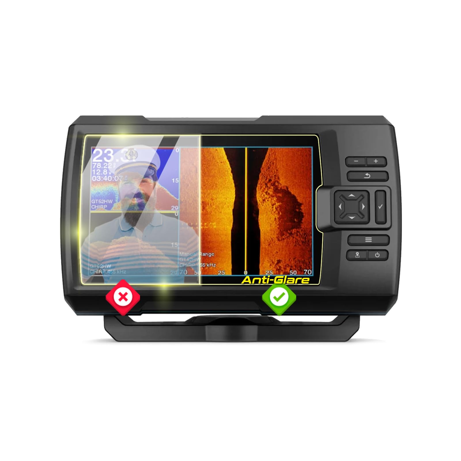 Photo 1 of IPG Anti-Glare for GARMIN Striker Vivid 5CV - Plus 5CV Display Matte Finish Screen Protector Film, Perfect for Outdoor Use for Striker5CV.AG