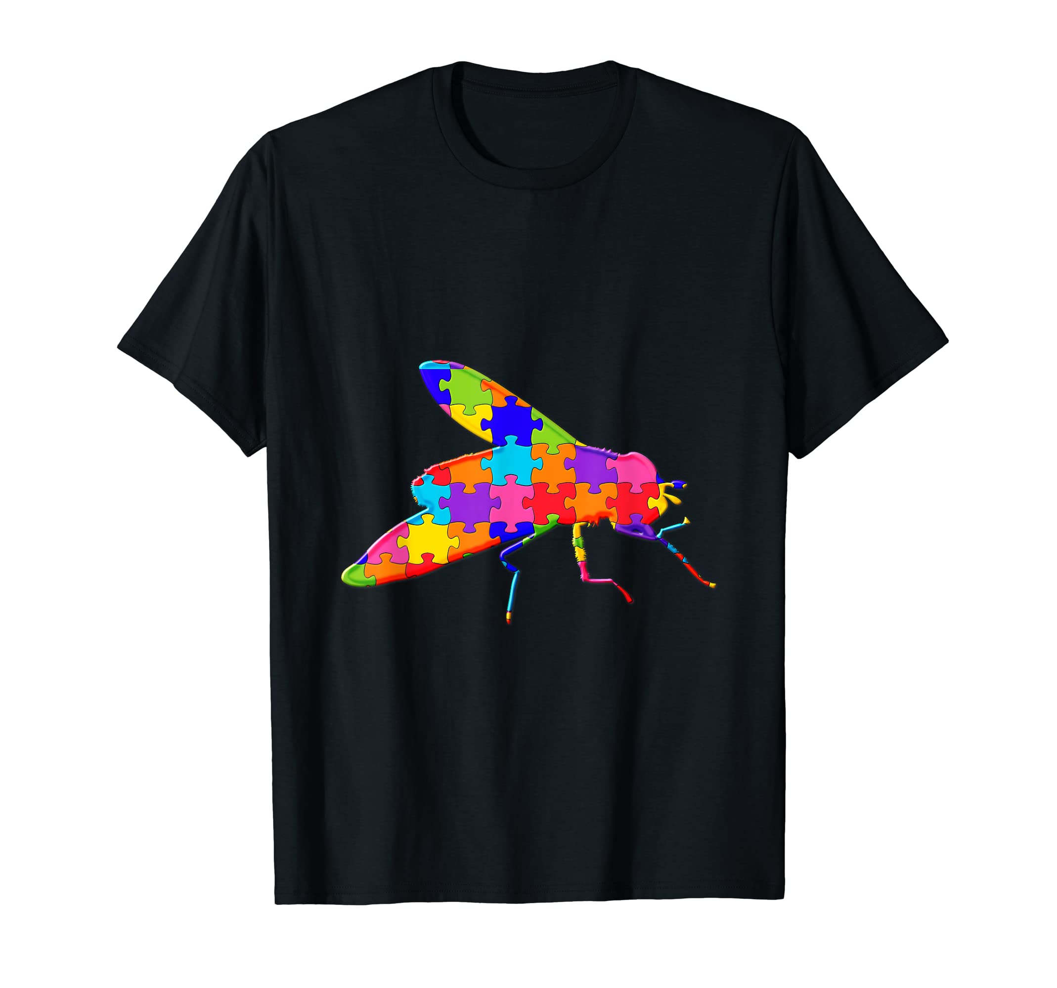 Fly housefly Jigsaw Autism Puzzle T-Shirt