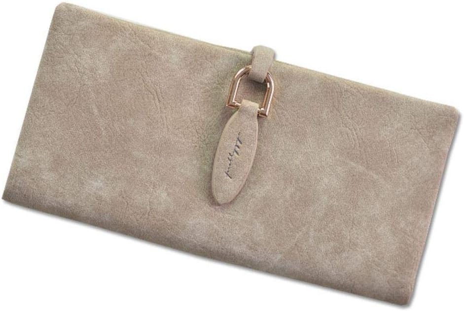 Uzanesx Women Wallet Soft Leather Designer Trifold Multi Card Slot (Color : Light coffee)