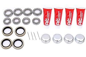 FKG Trailer Bearing Kit for 1-3/8 Inch to 1-1/16 Inch Tapered Spindles,Set of 4