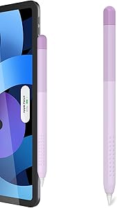 Delidigi Gradient Color iPencil Case Sleeve Silicone Cover Accessories Compatible with Apple Pencil 2nd Generation (Gradient Lavender)