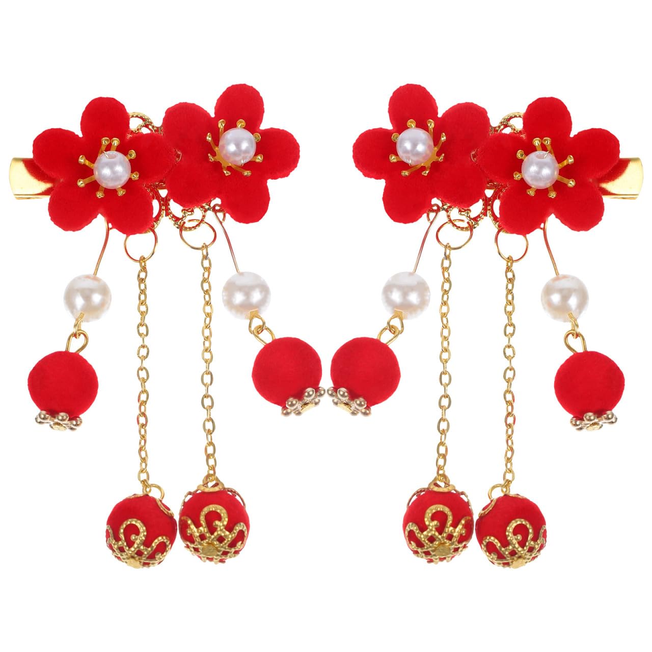 Lurrose Kid Hanfu Headwear Chinese Style Tassel Hairpin Ancient Style Hair Clip Girl Hair Accessories Traditional Chinese Ornament for Baby