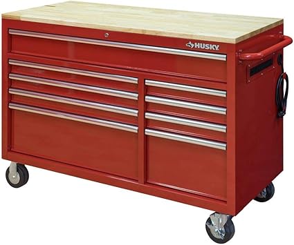 Amazon Com 52 In 9 Drawer Mobile Workbench In Red Home Improvement