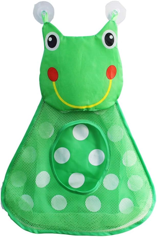 Frealm Bath Toy Organizer Bathroom Toy Net Bag Baby Bath Toy Holder Storage Mesh Net Multiple-use Organization Bag for Baby Toddlers Bath Toys - Green Frog