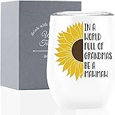 Onebttl Mawmaw Gifts, Sunflower Grandma Gifts, 12oz Stainless Steel Insulated Tumbler for Sunflower Lovers, Perfect for Mother's Day, Birthday