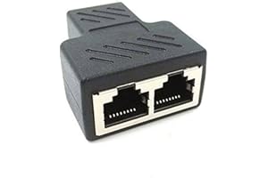 SinLoon RJ45 Switch Adapter, RJ45 Network Switcher 2 Ports Allows Quick Switching 8P8C Extender