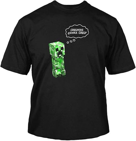 Youth Minecraft Creepers Gonna Creep Kids TShirt Size