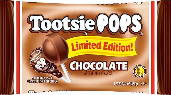 TOOTSIE POPS TOOTSIE ROLL POPS CHOCOLATE FLAVOR LIMITED EDITION SINGLE FLAVOR LOLLIPOPS – 13.2 OUNCE BAG