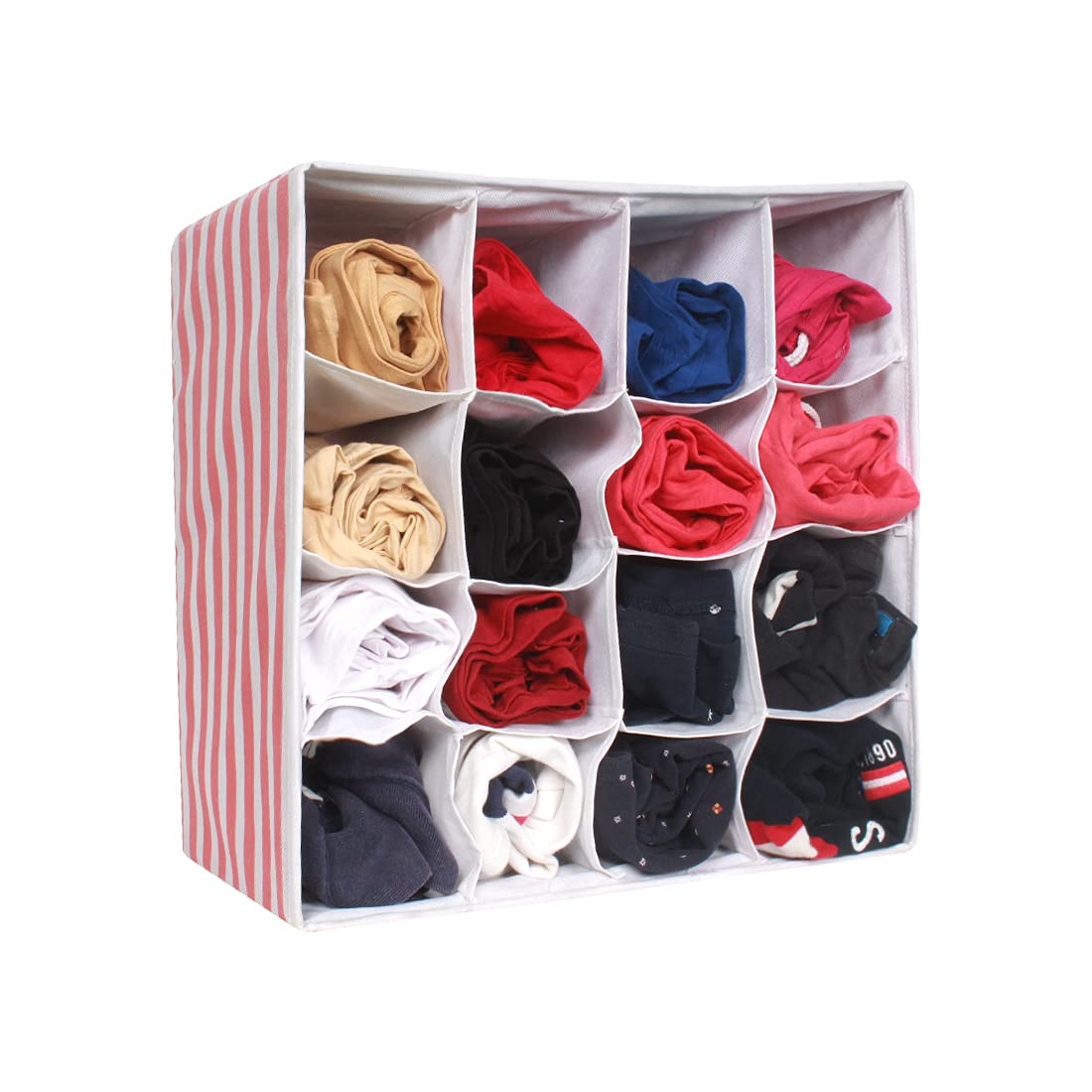 PrettyKrafts 16 Blocks Foldable TShirt Organizer Clean Clothes Storage